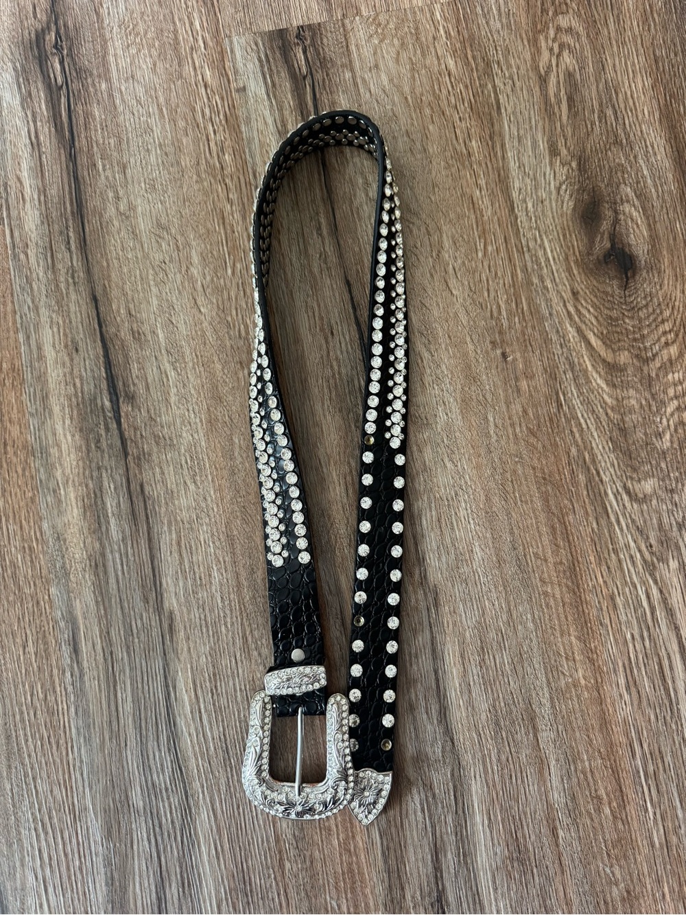 Studded Black Western-Style Women’s Belt